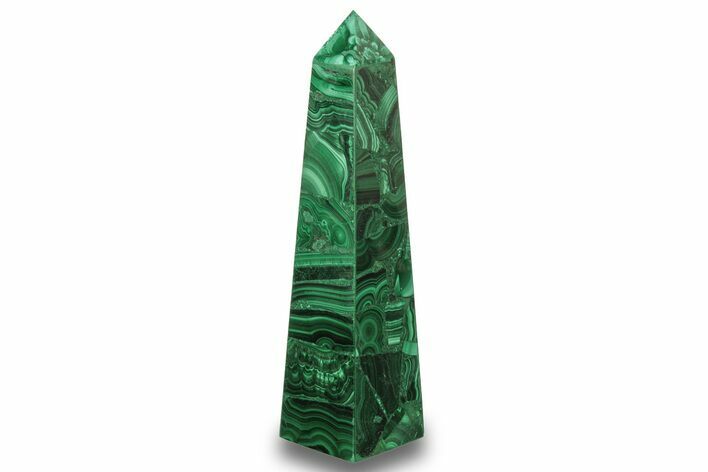 Tall, Polished Malachite Obelisk - DR Congo #266058